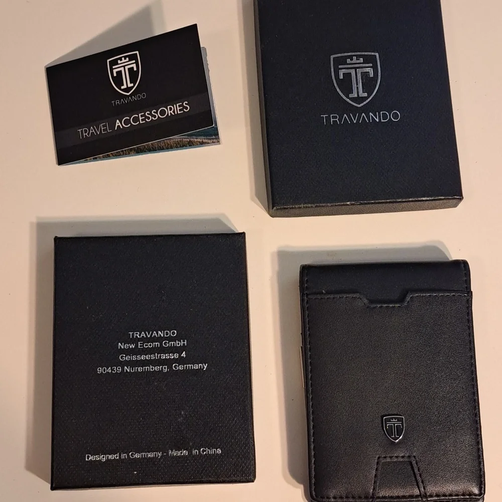 TRAVANDO Mens Slim Wallet with Money Clip SEATTLE RFID Blocking Bifold
